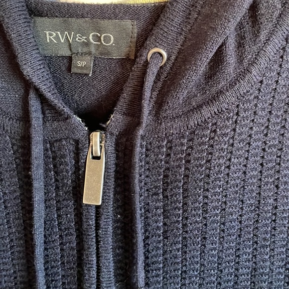RW&CO. Navy Hoodie with Zip - Picture 2 of 4